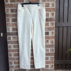 Chico's Cream Straight Leg Women's Pants size 2.5T
